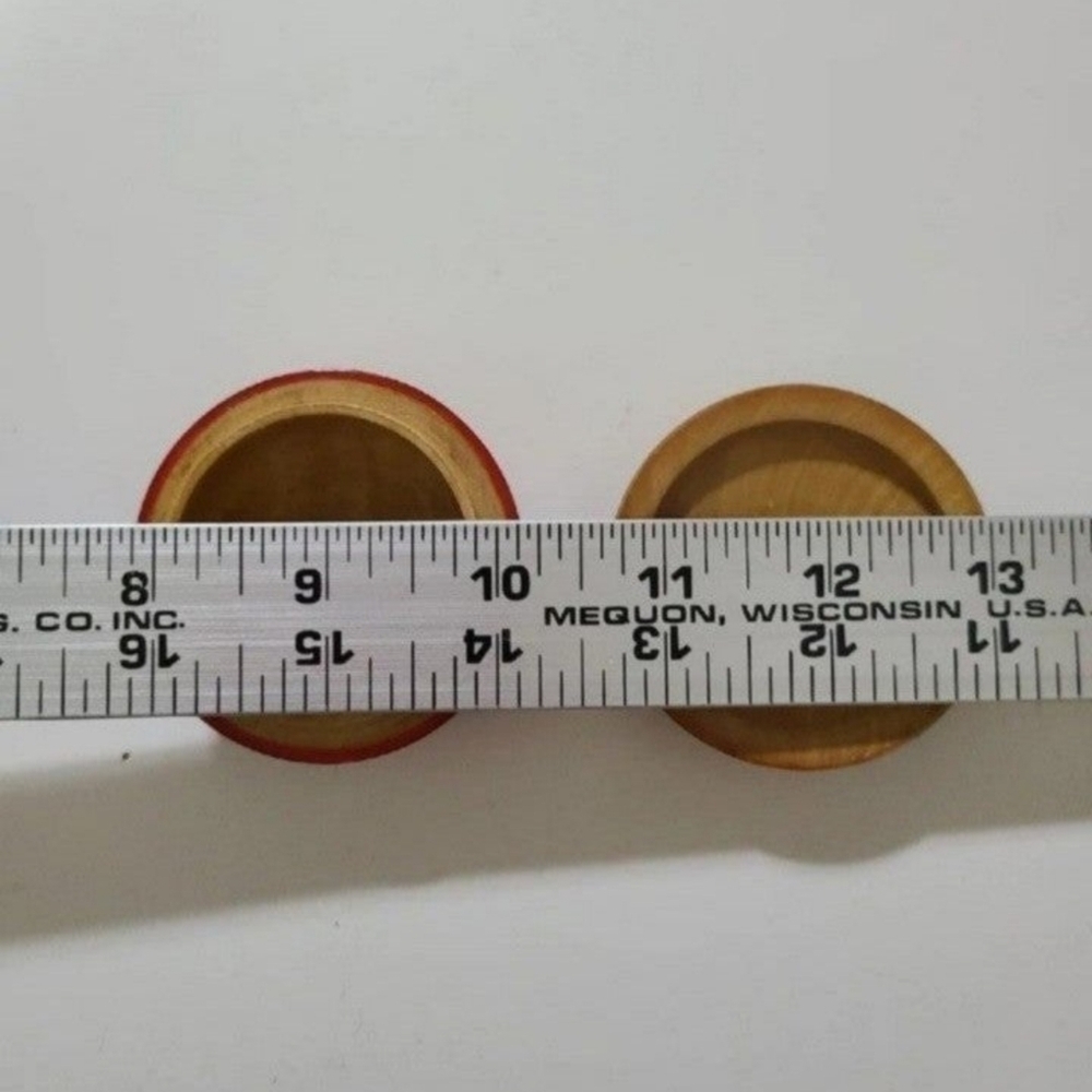 SMALL WOOD ROUND JEWELRY BOX - Picture 2 of 5